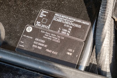 Lot 92 - 2012 Rolls-Royce Phantom LWB