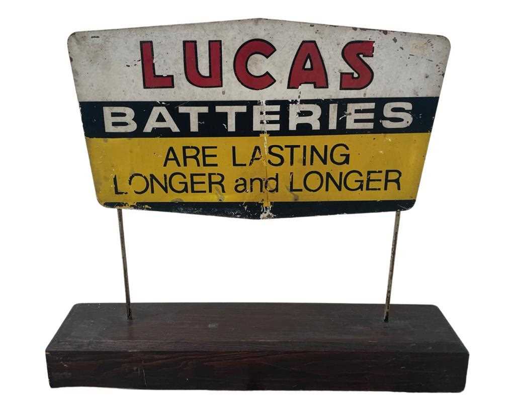 Lot 2 - Lucas Batteries Printed Advertising Sign