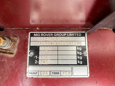 Lot 6 - 2001 MGF