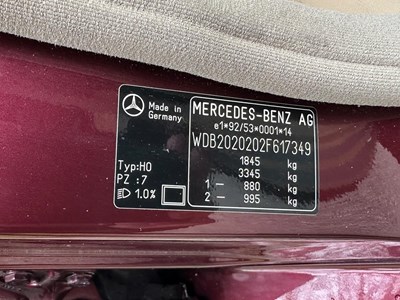 Lot 31 - 1997 Mercedes-Benz C200 Elegance